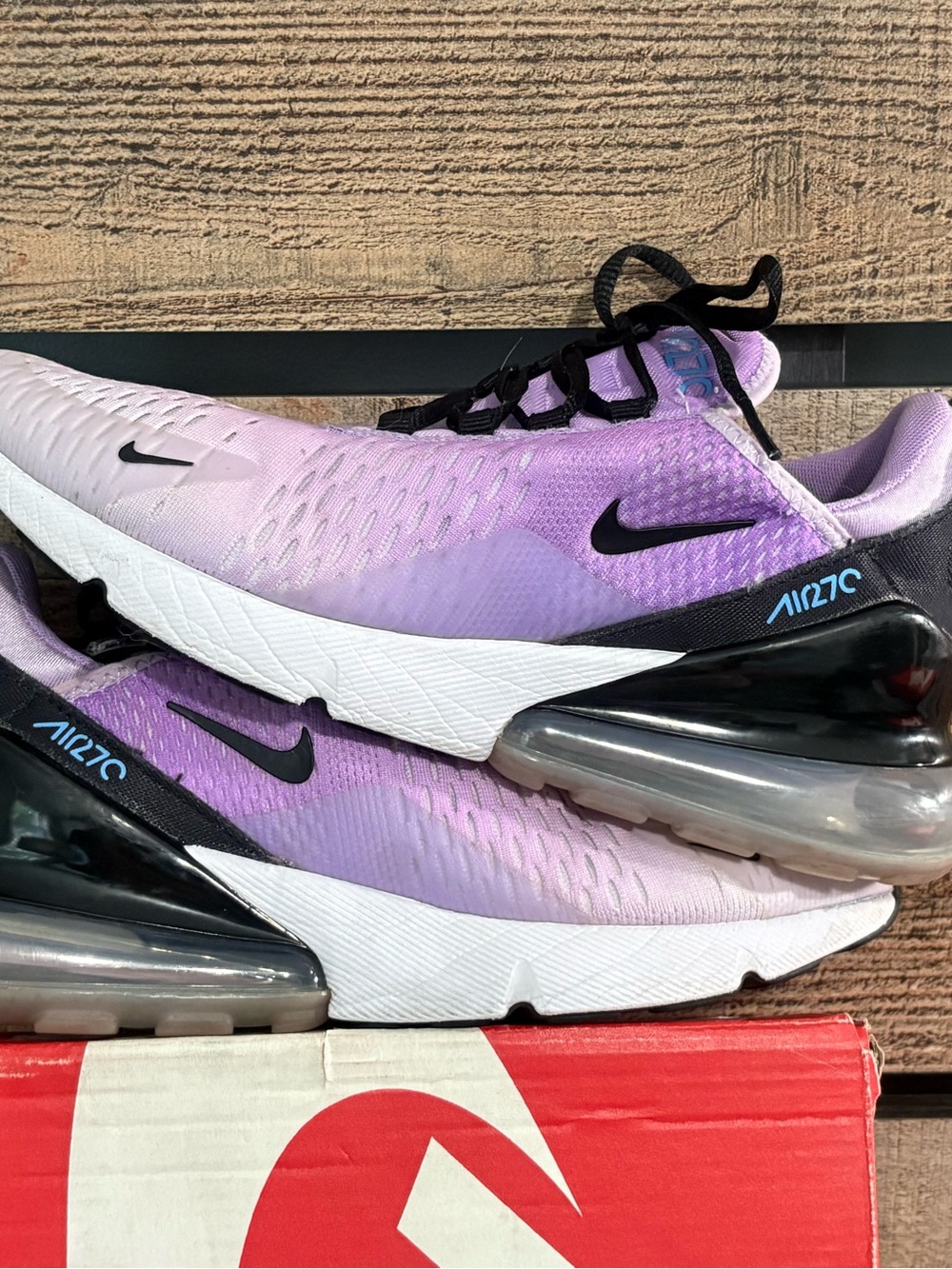 Nike Air Max 270 Gradient Lavender & Black Women's Sneakers size 8.5
